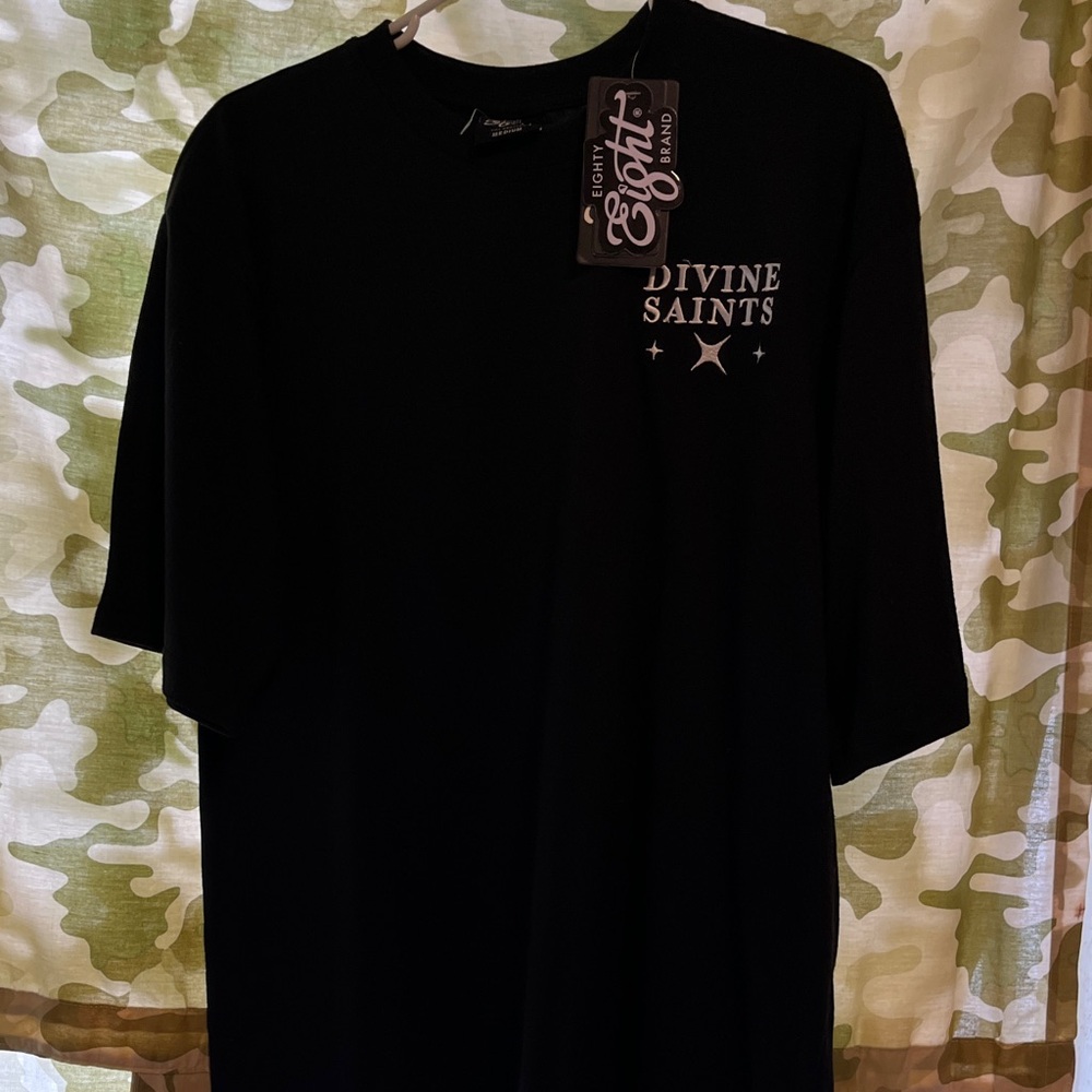 Eighty Eight Black 'Divine Saints' Short Sleeve Tee